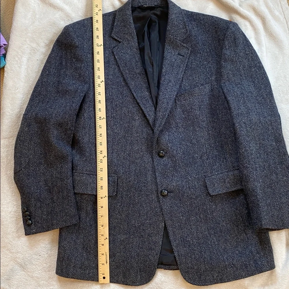 Jos. A. Bank 100% wool herringbone navy gray tweed blaze Sz 42R
